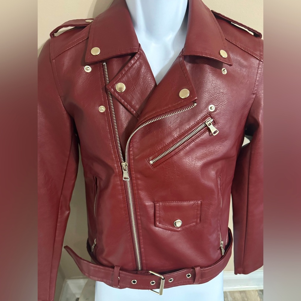 Buttons Ly Varey Lin Deep Red Silver Accent